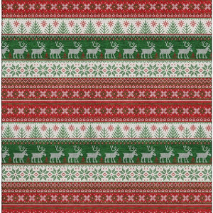 HomeRoots 5' X 8' Vibrant Red Green Ivory Abstract Geometric Washable Area Rug for Kids & Pets - UV Protected 701908