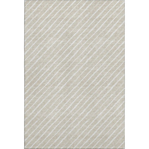 HomeRoots 5' X 8' Beige and Ivory Washable Abstract Geometric Area Rug with UV Protection for Busy Homes 701914
