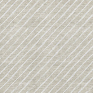 HomeRoots 5' X 8' Beige and Ivory Washable Abstract Geometric Area Rug with UV Protection for Busy Homes 701914