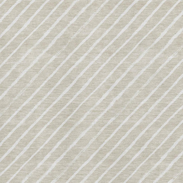 HomeRoots 5' X 8' Beige and Ivory Washable Abstract Geometric Area Rug with UV Protection for Busy Homes 701914