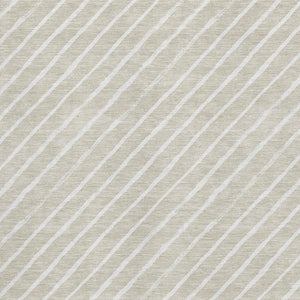 HomeRoots 9' X 12' Beige & Ivory Abstract Geometric Area Rug - Washable, UV-Protected, Stain-Resistant Design 701917