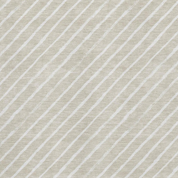 HomeRoots 9' X 12' Beige & Ivory Abstract Geometric Area Rug - Washable, UV-Protected, Stain-Resistant Design 701917