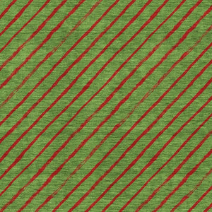 HomeRoots 9' X 12' Modern Fern Green and Red Abstract Geometric Area Rug - Washable, UV-Protected, Durable Design 701923