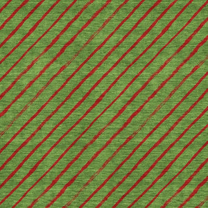 HomeRoots 10' X 14' Fern Green & Red Abstract Geometric Washable Area Rug - Durable, Stylish, UV Protected! 701924