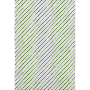 HomeRoots 9' X 12' Stylish Green & Ivory Abstract Geometric Washable Area Rug with UV Protection & Durability 701929