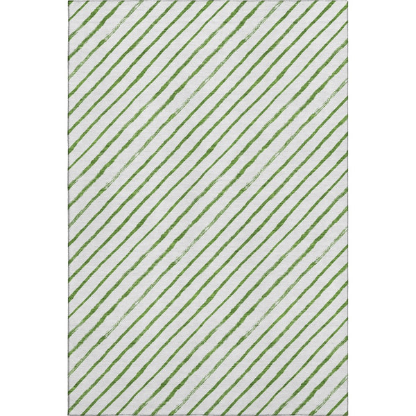 HomeRoots 9' X 12' Stylish Green & Ivory Abstract Geometric Washable Area Rug with UV Protection & Durability 701929