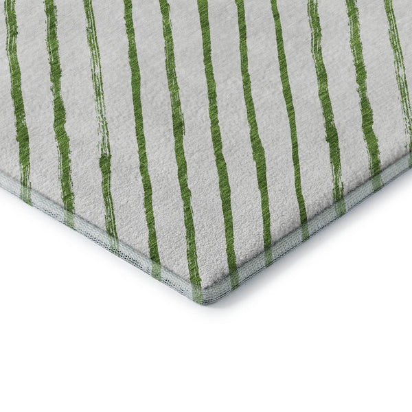 HomeRoots 9' X 12' Stylish Green & Ivory Abstract Geometric Washable Area Rug with UV Protection & Durability 701929