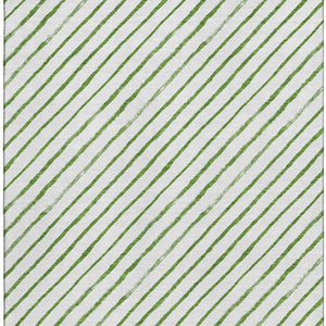 HomeRoots 9' X 12' Stylish Green & Ivory Abstract Geometric Washable Area Rug with UV Protection & Durability 701929