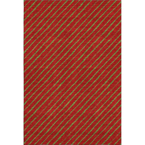 HomeRoots 10' X 14' Merlot & Green Abstract Geometric Area Rug – Washable, UV-Protected, Perfect for Busy Homes! 701936