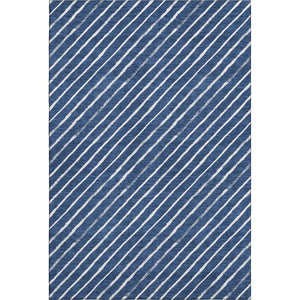 HomeRoots 8' X 10' Navy Blue & Ivory Abstract Geometric Washable Area Rug – Durable, Stylish & UV Protected! 701940