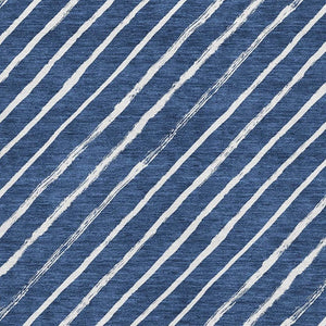 HomeRoots 8' X 10' Navy Blue & Ivory Abstract Geometric Washable Area Rug – Durable, Stylish & UV Protected! 701940