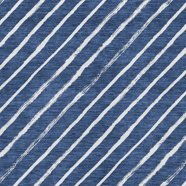 HomeRoots 8' X 10' Navy Blue & Ivory Abstract Geometric Washable Area Rug – Durable, Stylish & UV Protected! 701940