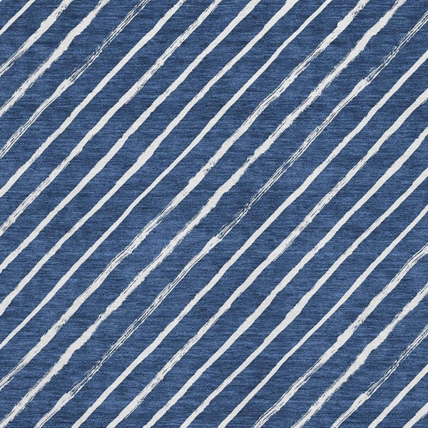 HomeRoots 8' X 10' Navy Blue & Ivory Abstract Geometric Washable Area Rug – Durable, Stylish & UV Protected! 701940