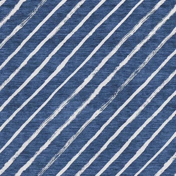 HomeRoots 9' X 12' Navy Blue & Ivory Abstract Geometric Area Rug – Washable, Stain Resistant & UV Protected 701941