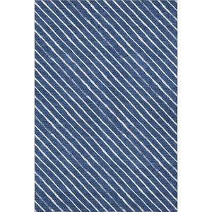 HomeRoots 10' x 14' Navy Blue & Ivory Abstract Geometric Area Rug - Washable, UV-Protected, Stylish & Durable! 701942
