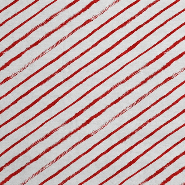 HomeRoots 8' Red And White Abstract Geometric Round Rug - Washable, UV Protected, Stylish & Durable Home Accent 701945