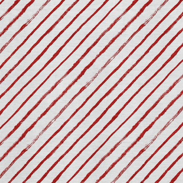 HomeRoots 10' X 14' Red And White Geometric Area Rug - Washable, Stain-Resistant, UV Protected for Durability! 701948