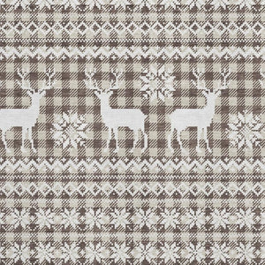 HomeRoots 5' Brown & Ivory Abstract Geometric Area Rug - Washable, UV-Protected, Non-Slip, Stain-Resistant Design 701950