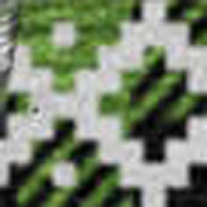 HomeRoots 8' Bold Abstract Geometric Round Rug in Green, Ivory & Black - Washable, UV-Protected & Durable! 701957
