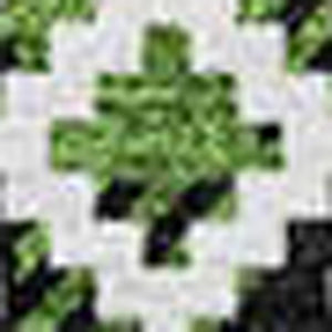 HomeRoots 8' X 10' Modern Green Ivory Black Abstract Geometric Washable Rug with UV Protection & Durability 701958