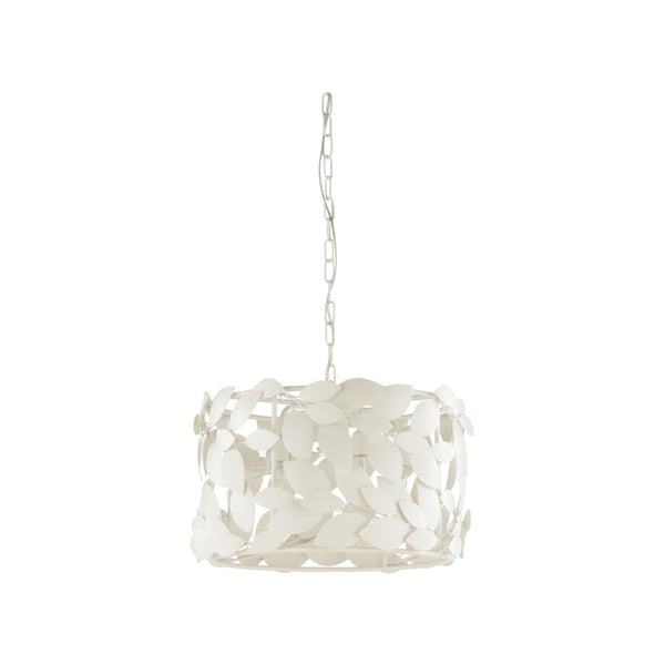 Chelsea House Ficus Round Chandelier In White — 20" Sculptural Cast-Iron Spherical Fixture, Warm Organic Light For Modern Spaces 70197