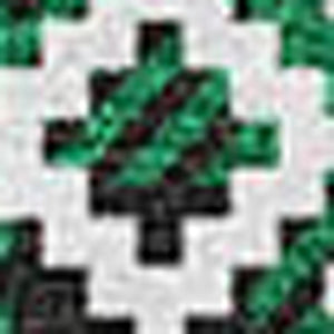 HomeRoots 8' X 10' Abstract Geometric Area Rug in Green, Black & Ivory - Washable, UV Protected, Durable Design 701970