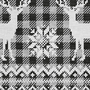 HomeRoots 5' X 8' Abstract Geometric Area Rug in Gray, Black & Ivory - Washable, UV Protected, Stain Resistant 701980