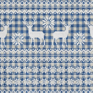 HomeRoots 5' X 8' Navy Blue Beige Ivory Abstract Geometric Washable Rug - Durable, UV Protected, Stylish Design 701986