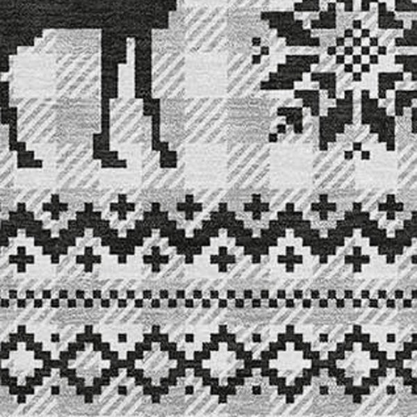 HomeRoots 5' X 8' Stylish Silver Black Ivory Geometric Area Rug - Washable, UV Protected, Family-Friendly Design 701998