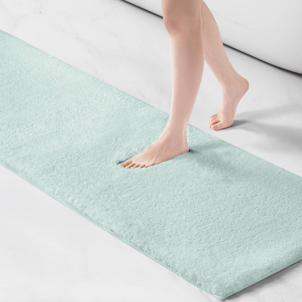 JLA Home Madison Park Signature - Bath Plush High-Pile Rug with Quick-Dry Microfiber, Non-Slip Backing, OEKO-TEX Certified Luxury Seafoam MPS72-609