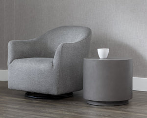 Sunpan RUBIN End Table - Stylish Grey Accent Table for Modern Living Rooms, Bedrooms, and Small Spaces 109593
