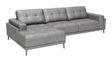 Bliss LAF Chaise Sectional Gray 110373 Zuo Modern