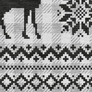HomeRoots 8' X 10' Abstract Geometric Area Rug in Silver, Black & Ivory - Stain Resistant with UV Protection 702000
