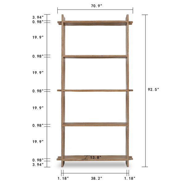 Lilys Vintage Shelf Weathered Natural Size Vary Approx. 45.6X13.7X92.5H 7020