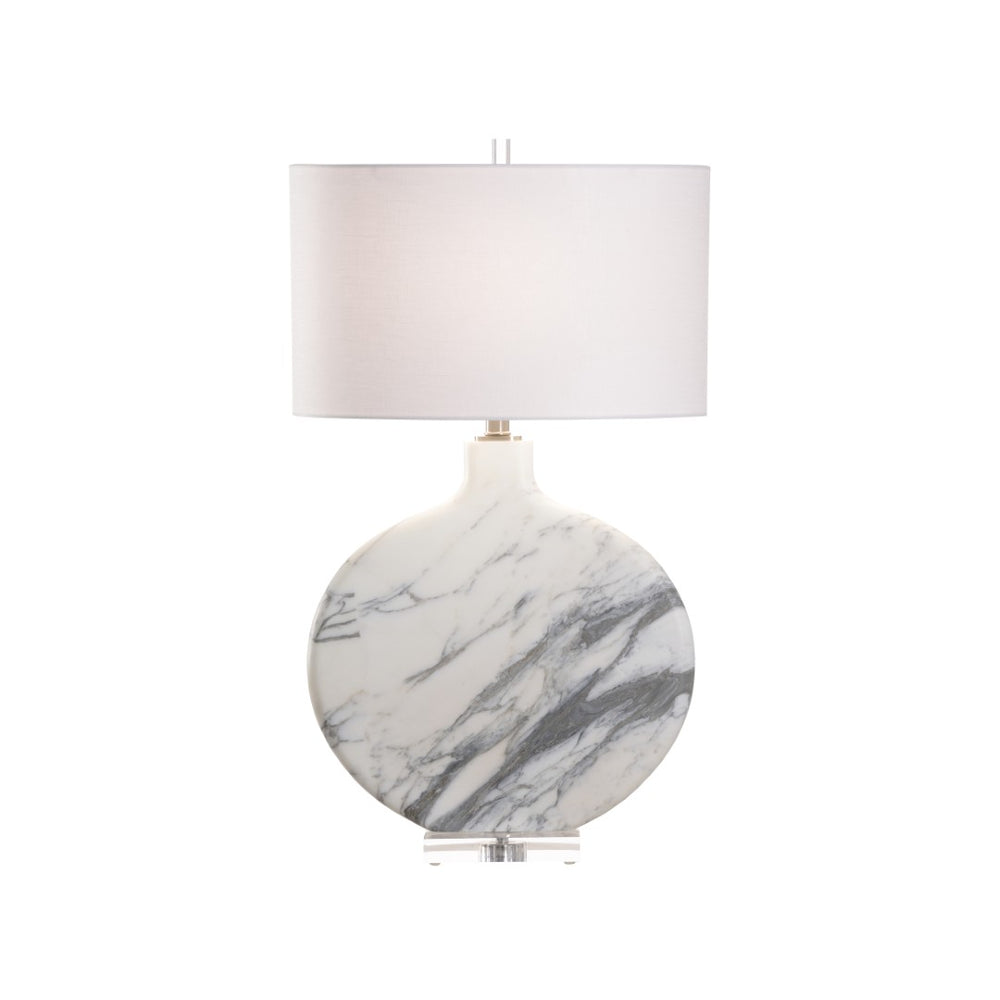 Chelsea House Lizzie Ceramic Marble Lamp By Shayla Copas — Black & White Veined Design, Acrylic Base, 29.5" H Elegance 70207