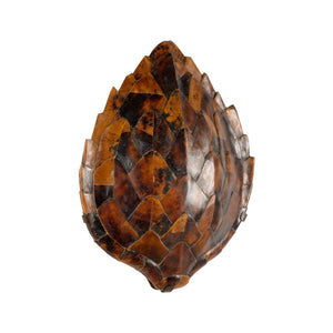 Chelsea House Penshell Handcrafted Penshell Sconce — Genuine Marbled Shell, Warm Ambient Glow For Hallway Or Bedroom (22.5" H) 70214