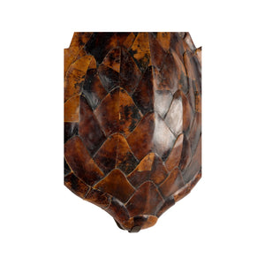 Chelsea House Penshell Handcrafted Penshell Sconce — Genuine Marbled Shell, Warm Ambient Glow For Hallway Or Bedroom (22.5" H) 70214