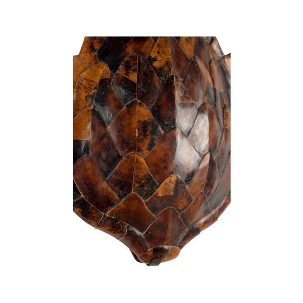 Chelsea House Penshell Handcrafted Penshell Sconce — Genuine Marbled Shell, Warm Ambient Glow For Hallway Or Bedroom (22.5" H) 70214