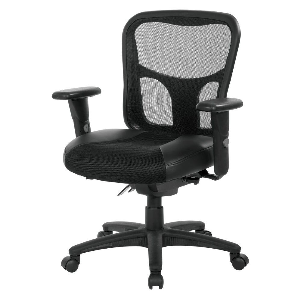 OSP Home Furnishings Progrid® Ergonomic High Back Office Chair with Lumbar Support and Adjustable Arms 98346