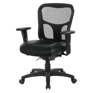 OSP Home Furnishings Progrid® Ergonomic High Back Office Chair with Lumbar Support and Adjustable Arms 98346