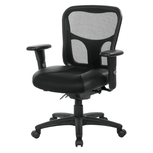 OSP Home Furnishings Progrid® Ergonomic High Back Office Chair with Lumbar Support and Adjustable Arms 98346