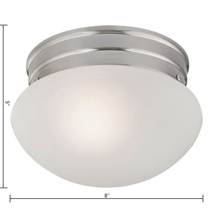 Thomas Lighting Elowen Bubble Dome Flush Mount Brushed Nickel Ceiling Light for Hallways and Bedrooms 7021FM/20