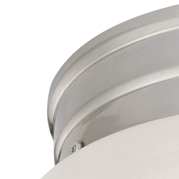 Thomas Lighting Elowen Bubble Dome Flush Mount Brushed Nickel Ceiling Light for Hallways and Bedrooms 7021FM/20