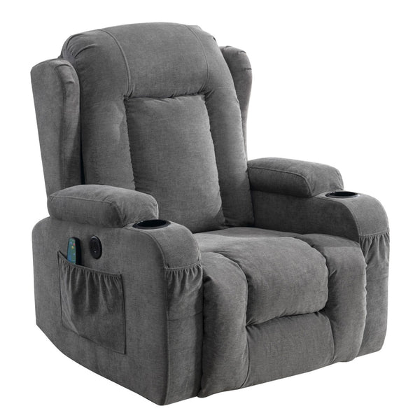 English Elm Power Lift Recliner with Heat Massage and Usb Port for Elderly Living Room Use W1521S00016