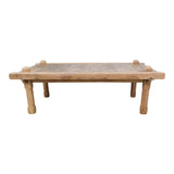 Lilys Approx. 63 Inches Wide Vintage Teakwood Tribe Coffee Table Weathered Natural .. 7022-M