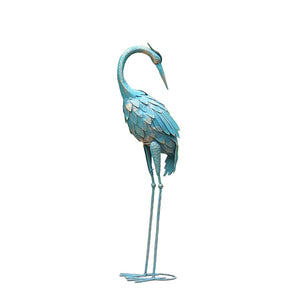 HomeRoots 35" Hand-Painted Light Orange Metal Figurine – Elegant Art Piece for Home Décor & Gifting Ideas! 702226