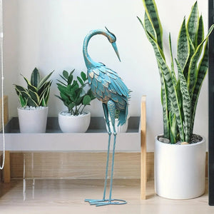 HomeRoots 35" Hand-Painted Light Orange Metal Figurine – Elegant Art Piece for Home Décor & Gifting Ideas! 702226