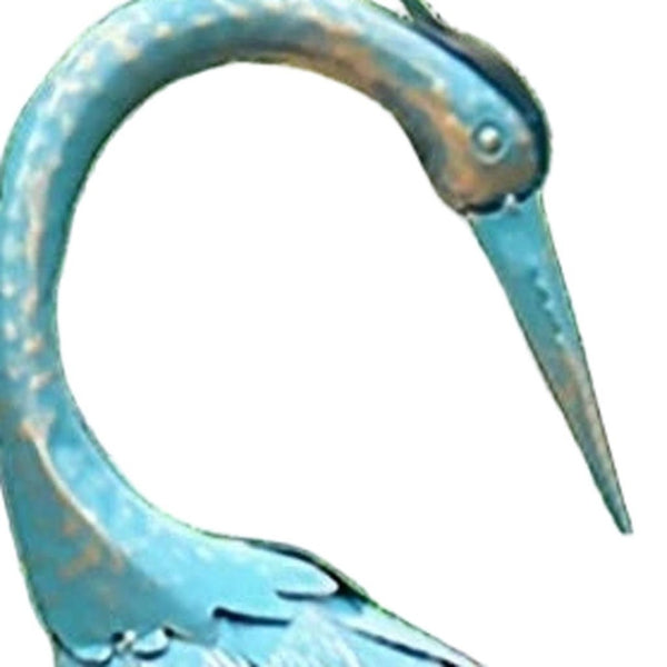 HomeRoots 35" Hand-Painted Light Orange Metal Figurine – Elegant Art Piece for Home Décor & Gifting Ideas! 702226