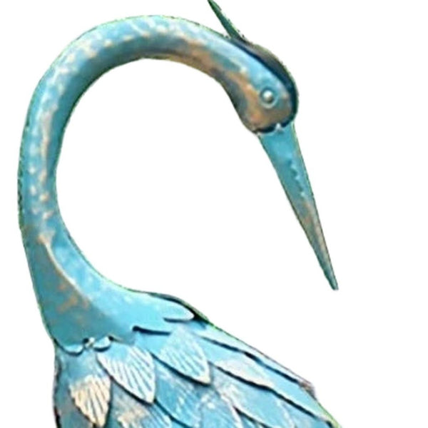 HomeRoots 35" Hand-Painted Light Orange Metal Figurine – Elegant Art Piece for Home Décor & Gifting Ideas! 702226