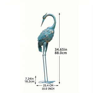HomeRoots 35" Hand-Painted Light Orange Metal Figurine – Elegant Art Piece for Home Décor & Gifting Ideas! 702226